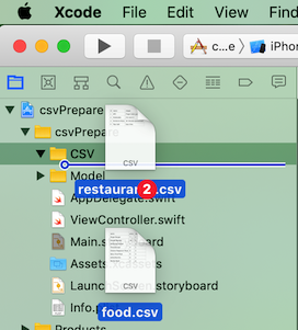 Drag and drop CSV files