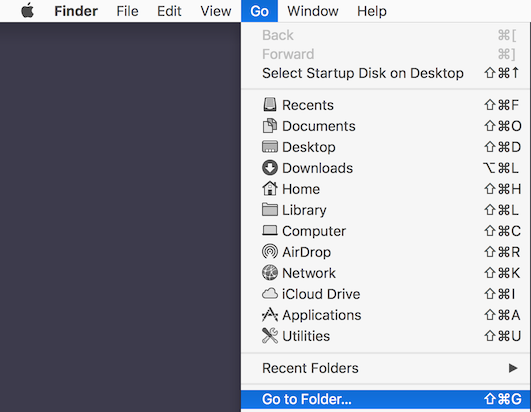Go to folder